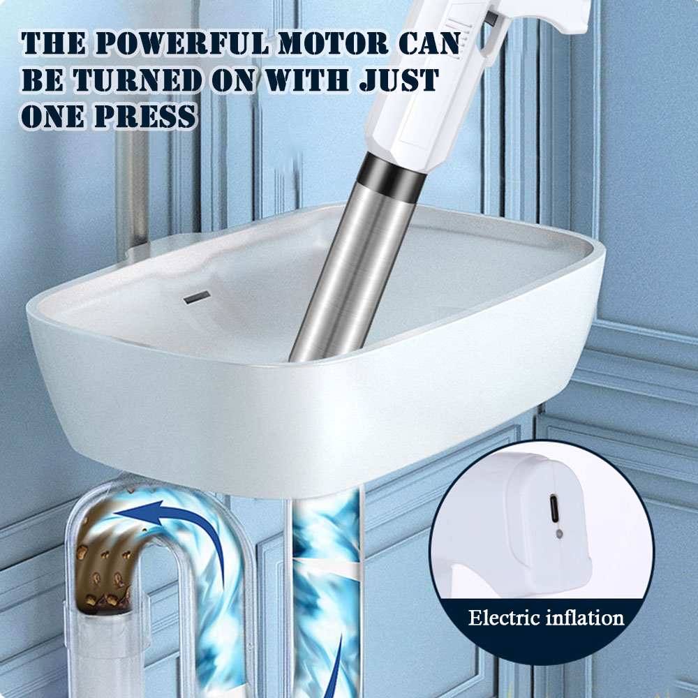 Power Tools Pneumatic - 強力な電気トイレのプランガーの衝撃波のアンブロッカーのブロッキングのアンブロッキングのための反スプラッシュ下水道の排水の空気管の引き出し工具