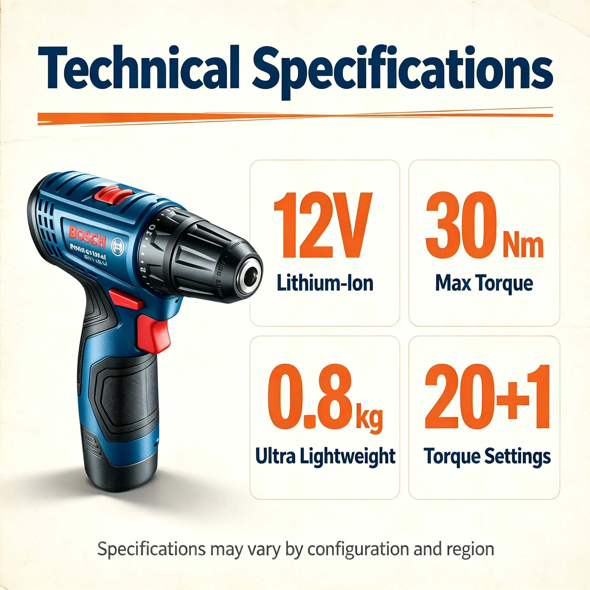 Power Tools Professional - ボッシュ プロフェッショナル GSR120-LI 12V コードレス電動ハンドドリル、多機能家庭用スクリュードライバー電動工具