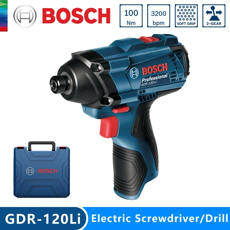 Power Tools Impact - ボッシュ純正 GDR 120-LI 充電式コードレスインパクトレンチ 100Nm ドライバー