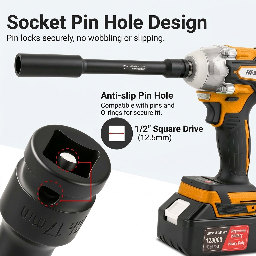 1/2インチドライブ超ロングインパクトソケット200mm C - Power Tools Pneumatic のレビューと価格