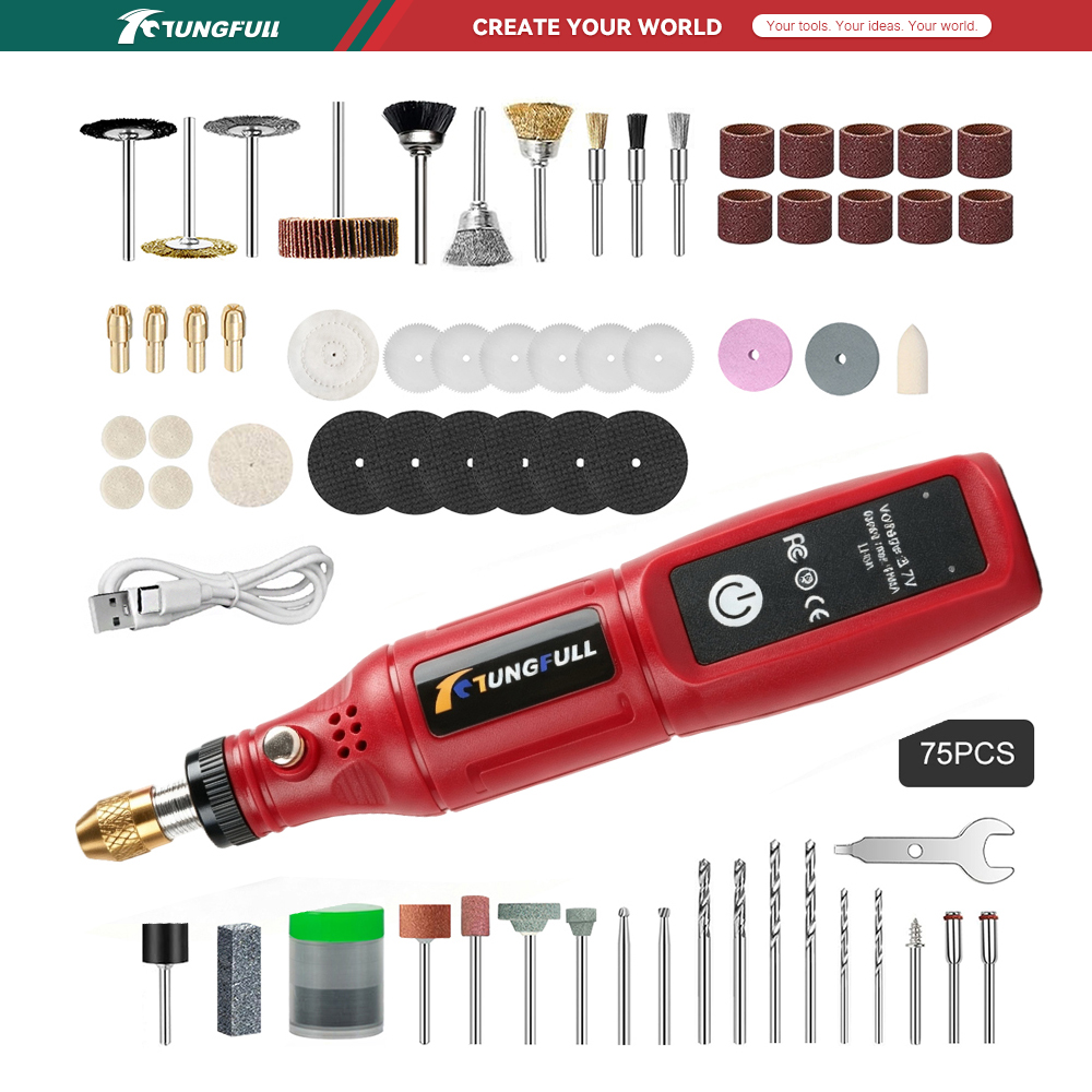 TUNGFULL 3.7V コードレスロータリーツール US - Power Tools Aeg のレビューと価格