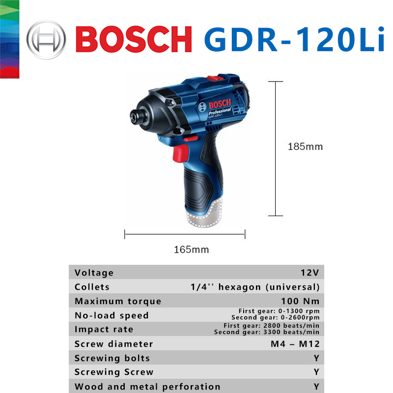 ボッシュ純正 GDR 120-LI 充電式コードレスインパク - Power Tools Impact のレビューと価格