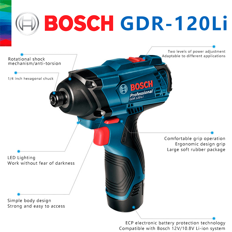 ボッシュ純正 GDR 120-LI 充電式コードレスインパク - Power Tools Impact のレビューと価格