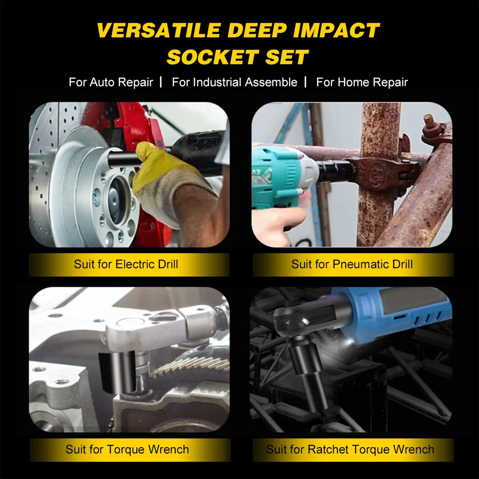 10個入り 1/2インチ ドライブ ディープインパクトソケッ - Power Tools Pneumatic のレビューと価格
