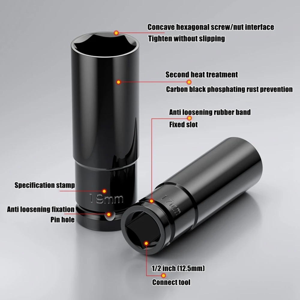 1/2インチドライブディープインパクトソケット、メートル規格 - Power Tools Pneumatic のレビューと価格