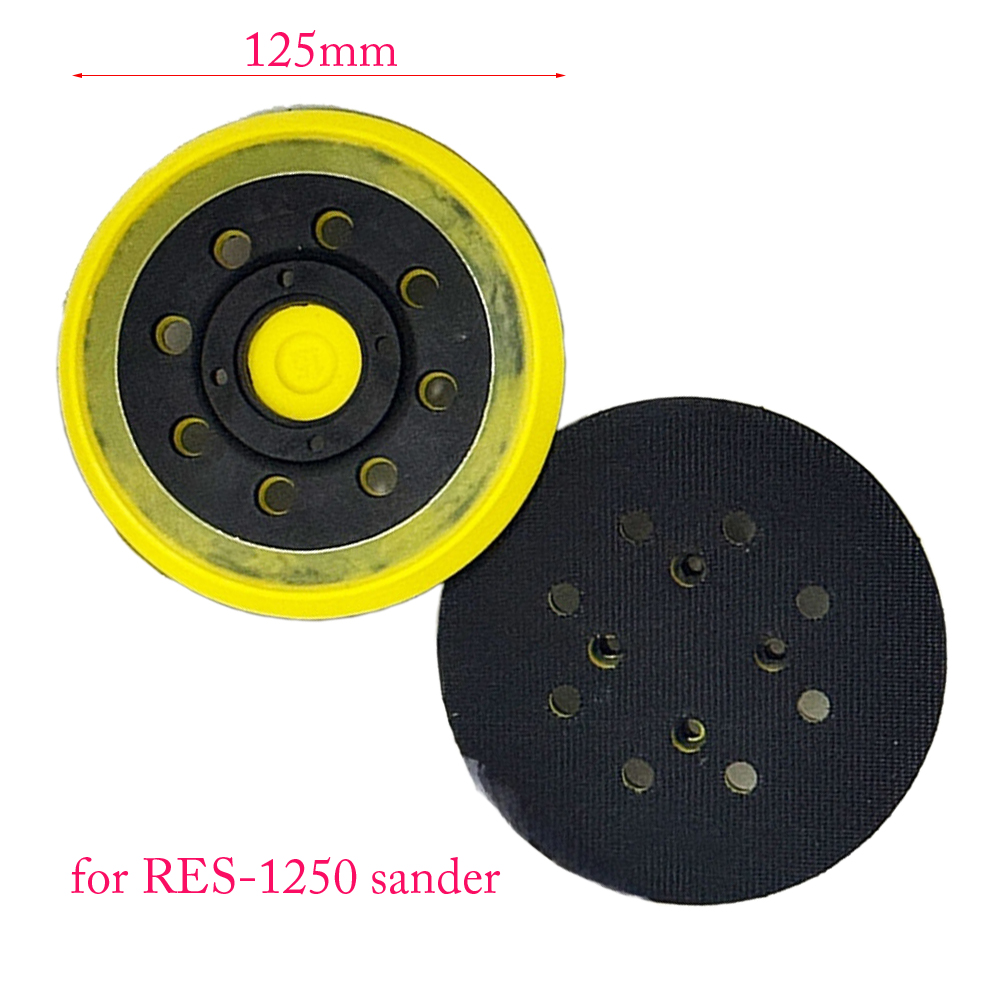 黄色と黒の5インチ研磨ディスク、RES-1250サンダー用8 - Power Tools Yellow And Black のレビューと価格