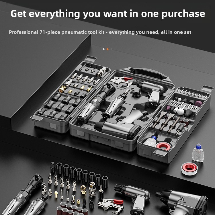 71点入りヘビーデューティー空気圧工具キット、多機能高出力エ - Power Tools Pneumatic のレビューと価格